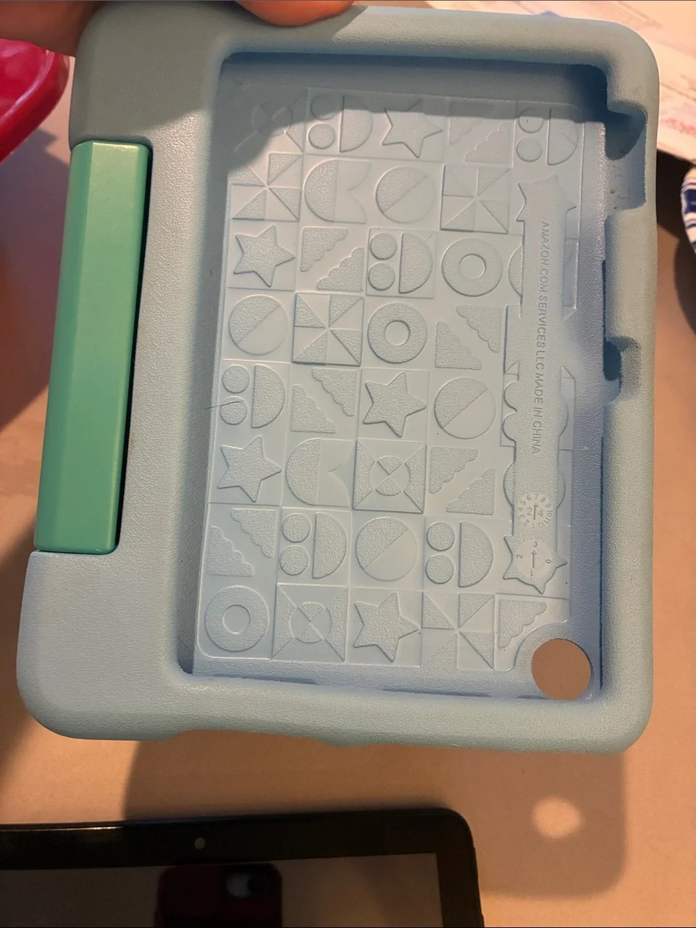Amazon Kids Tablet and Case in Light Blue with Teal Handle